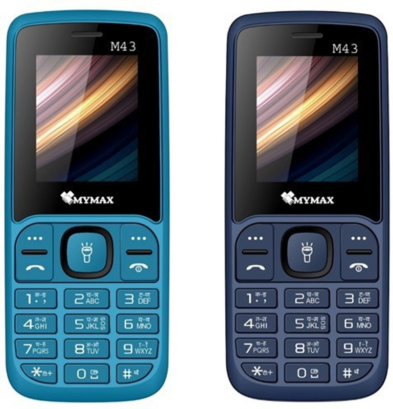 Mymax M43 Combo of Two Mobiles(Blue&Royal Blue)