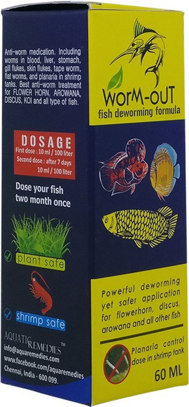 aquatic remedies Worm Out Pet Health Supplements(60 ml)