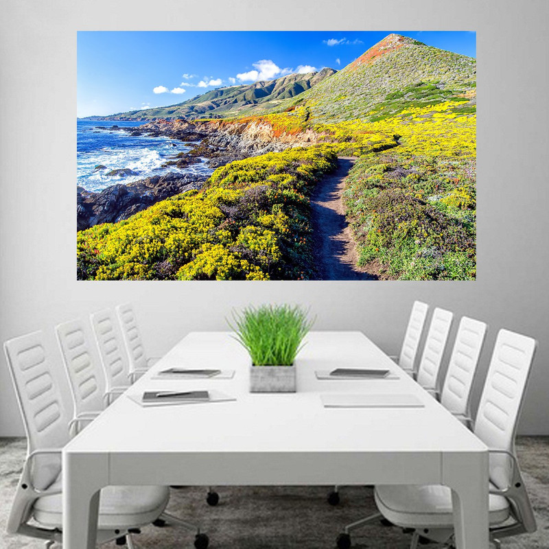 Coastal Rocks Wallpaper Poster No Framed Large Painting On Canvas Wall Art Picture for Home Decoration Wall Decor Poster 3D Poster(24 inch X 48 inch)