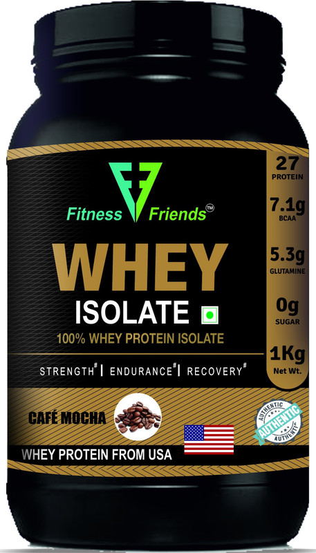 fitness friends Whey Isolate,Mocha 1kg Glambia whey from USA Whey Protein(1 kg, CAFE MOCHA)