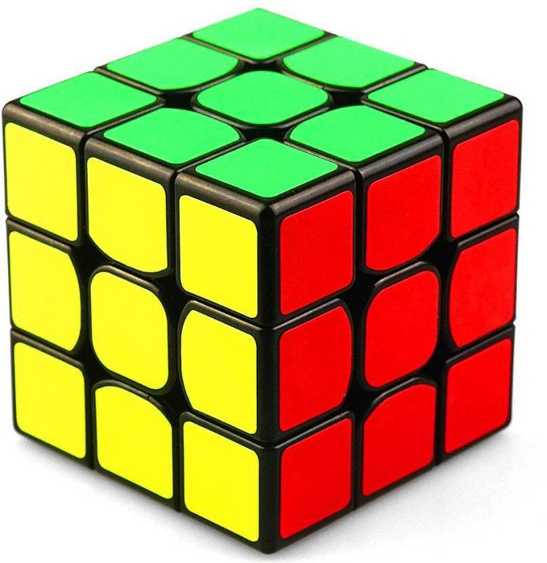 junior magic cube 3x3x3 Black Stickerless Puzzle Cube(1 Pieces)