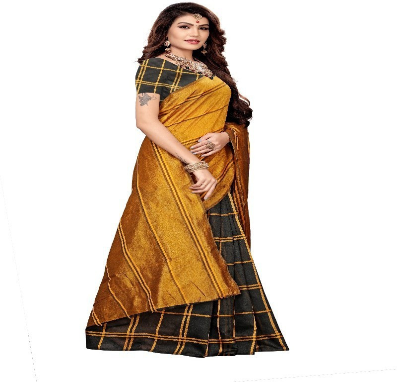 gaurikiran fashion Printed Tant Cotton Silk Saree(Pack of 20, Multicolor)