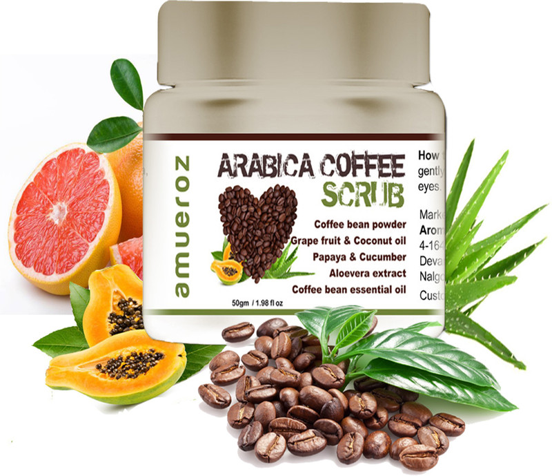 amueroz Arabica Coffee Scrub - Refreshing, Deep Cleansing & Tan-removal  Scrub(50 g)