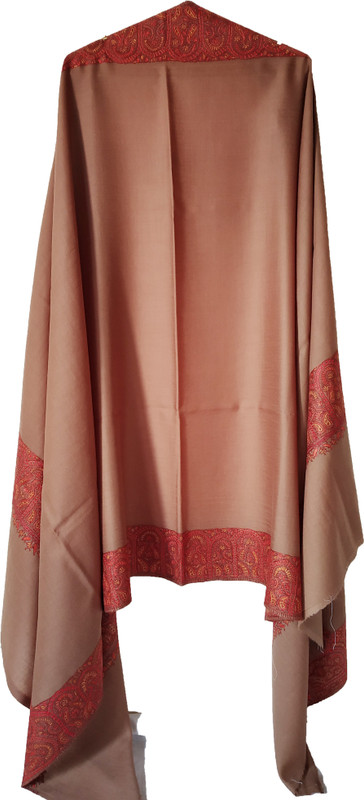 kashmir speciall Pashmina Embroidered Women Shawl(Brown)