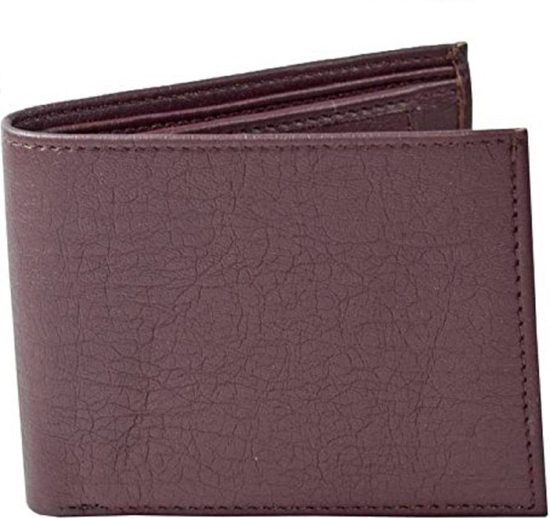 shar Men Brown Artificial Leather Wallet(5 Card Slots)