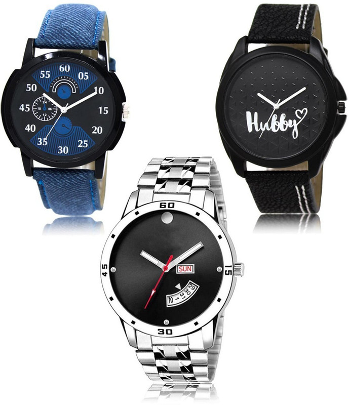 bule pearl R02-R31-R104 New latest Designer Combo of 3 Analog Watch  - For Men