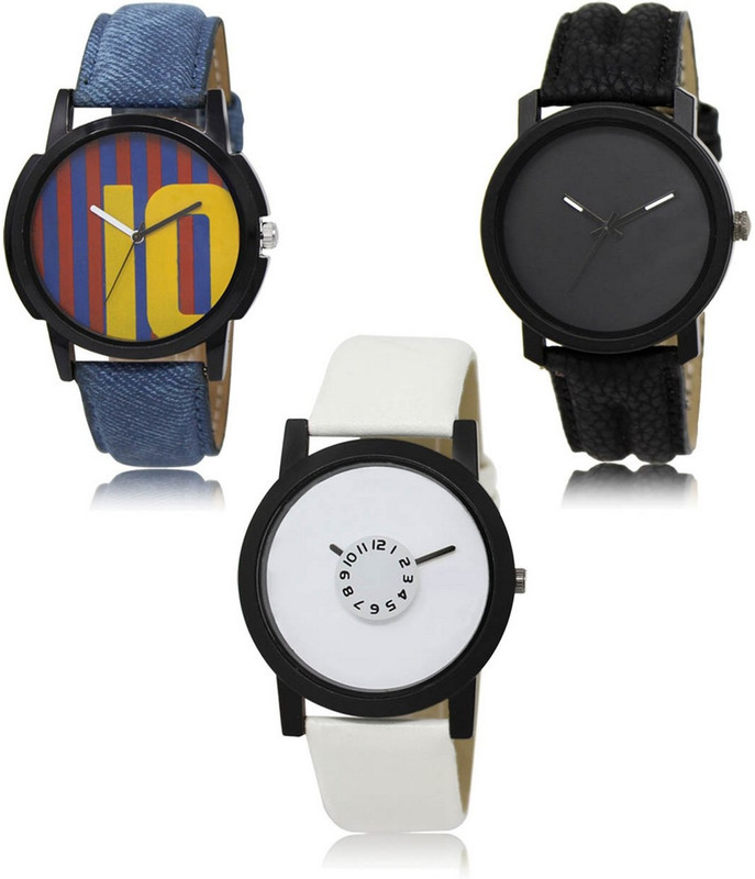 bule pearl 10-21-26 New latest Designer Combo of 3 Analog Watch  - For Men