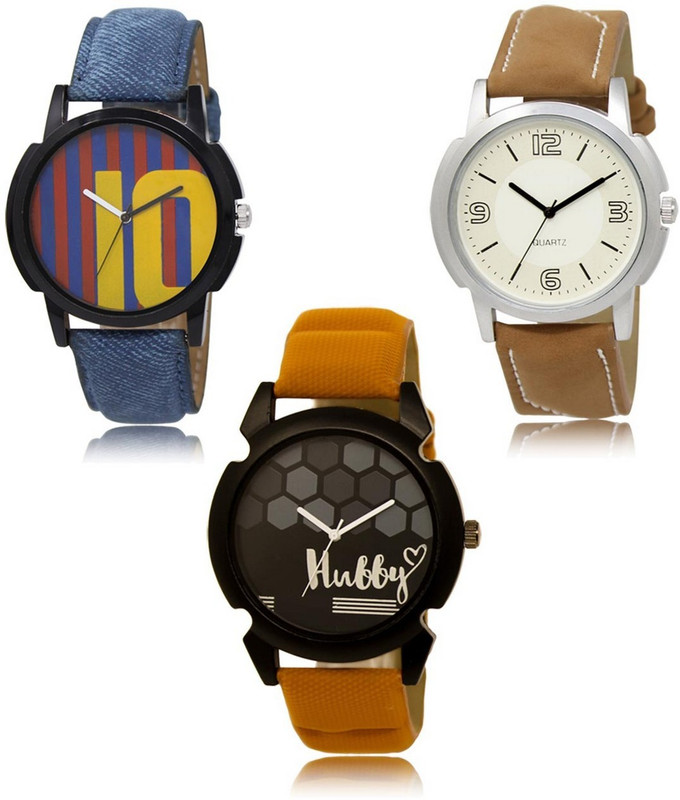 bule pearl 10-16-32 New latest Designer Combo of 3 Analog Watch  - For Men