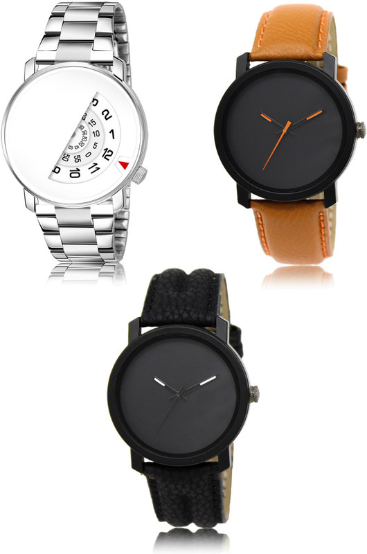 bule pearl R106-R20-R21 New latest Designer Combo of 3 Analog Watch  - For Men