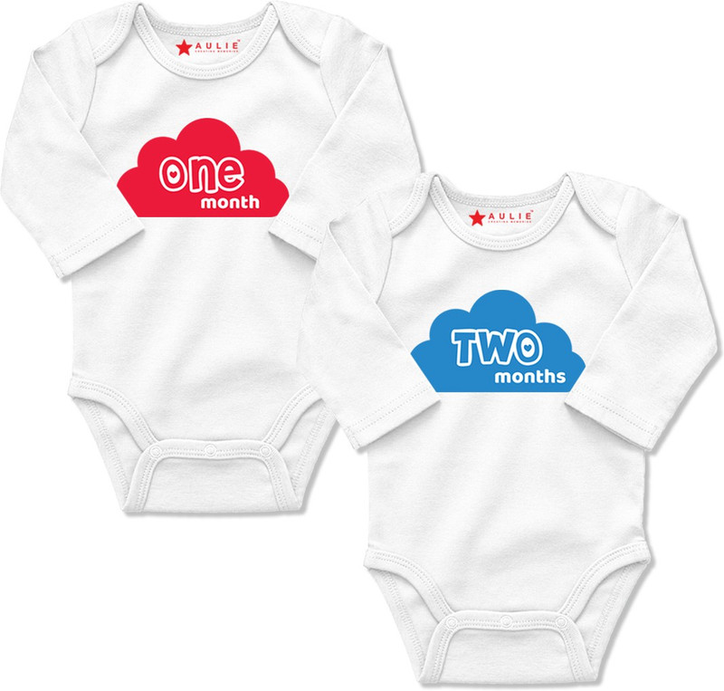 aulie Baby Boys & Baby Girls White Bodysuit