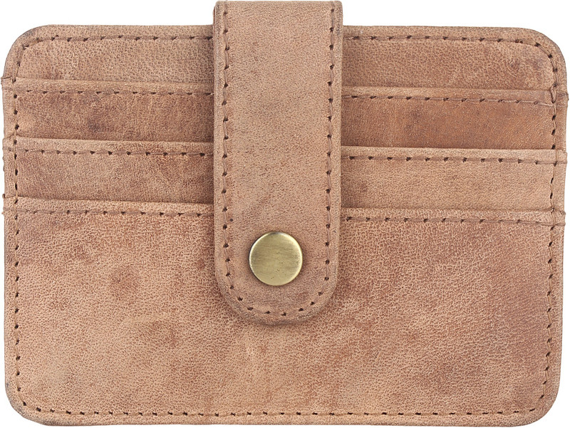 nukaichau Credit Card Holder 4 Card Holder(Set of 1, Brown)