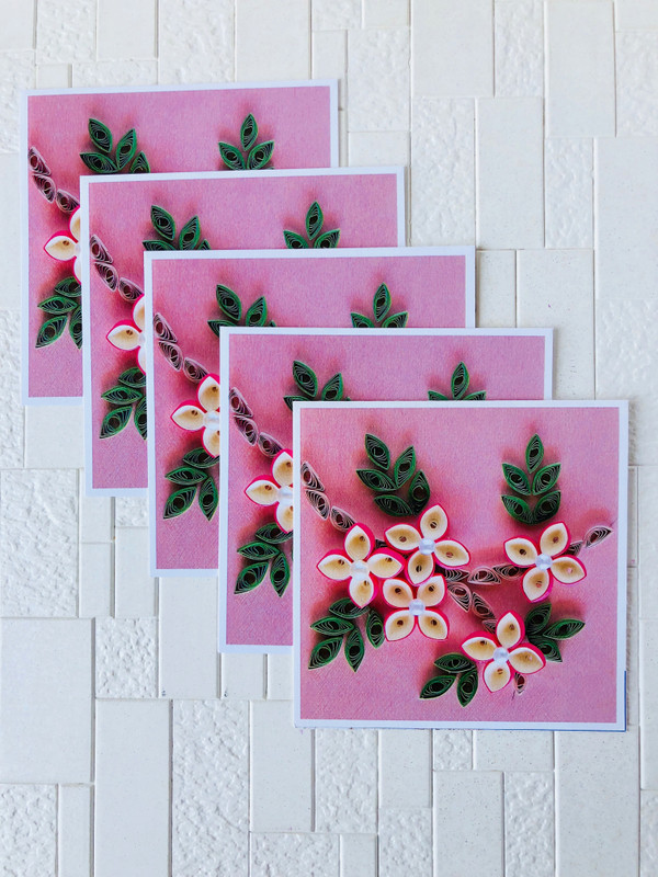 sandalicreations Black Greeting Cards Greeting Card(Multicolor, Pack of 5)