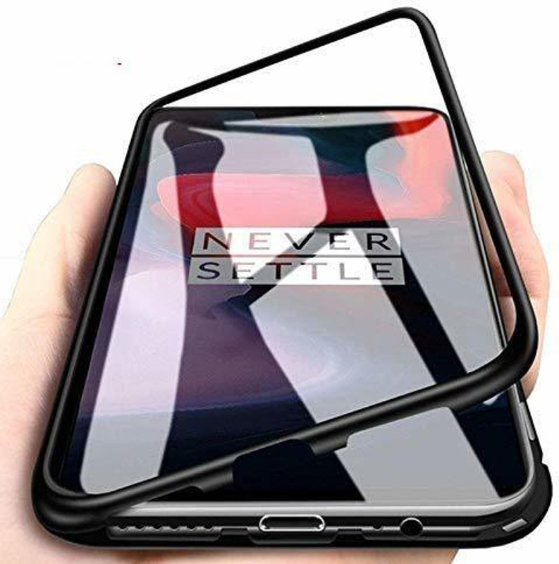 chikis Back Cover for megnetic Back Cover with Built-in Magnets Bumper for Oneplus 7 Pro (Black)(black, 3D Case)