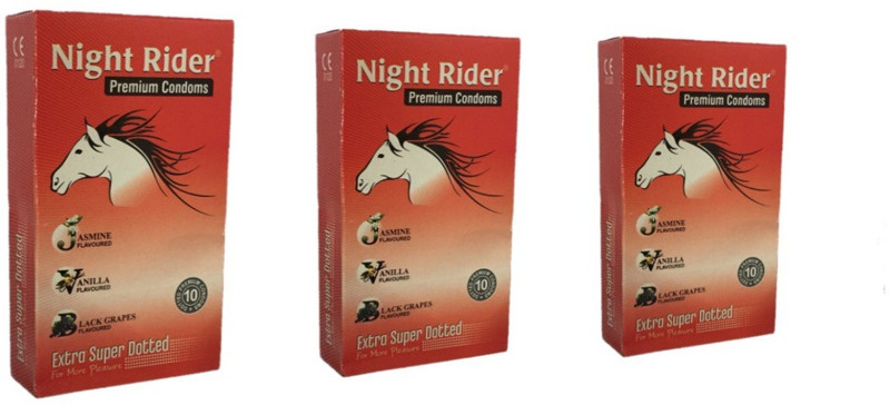night rider MIX FLAVOURED Condom Condom(Set of 3, 15S)