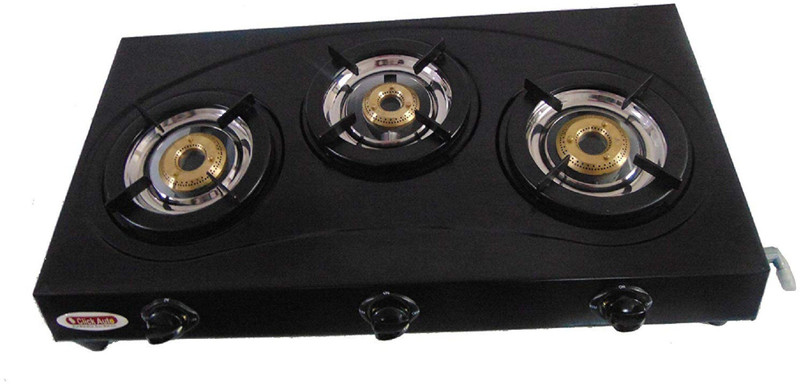 click auto Glass Manual Gas Stove(3 Burners)