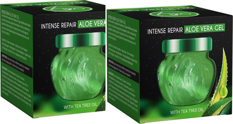 oxi9 Intense Repair Aloe Vera Gel pack of 2 (200gm) Hair Gel(100 ml)