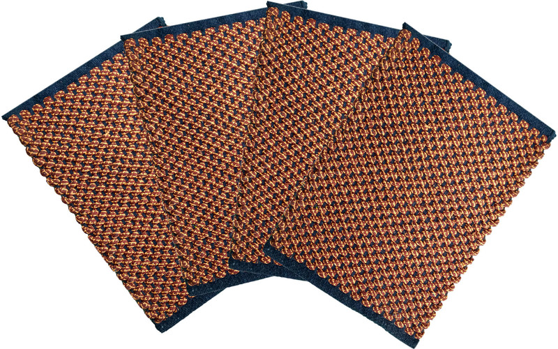 shf Polyester Door Mat(40x60 cm pack of 4 pc brown color, Large)