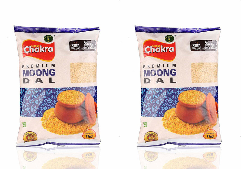 shree chakra Unpolished Yellow Moong Dal (Split)(2 kg)