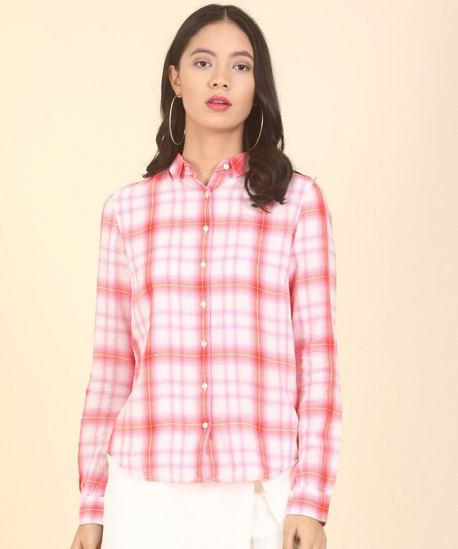 Levi's check shirt sales womens