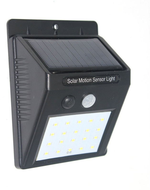 adhbhud Motion Sensor Solar Powered Led Garden Light. Waterproof Weatherproof Outdoor Lamp. Equipped With 20 Led Light. Solar Light Set(Wall Mounted Pack of 1)