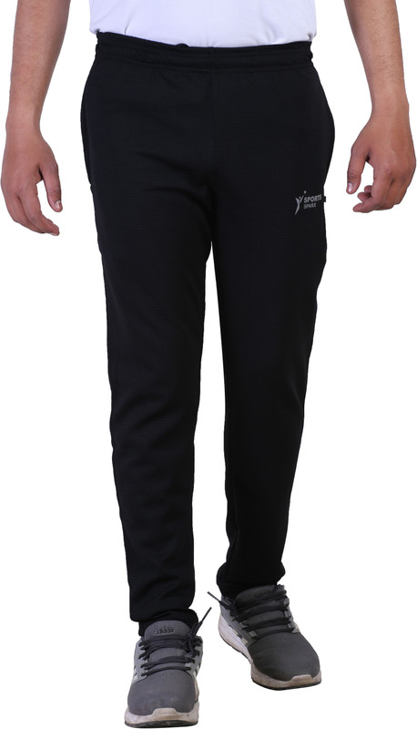 sports sparx Solid Men & Women Black Track Pants