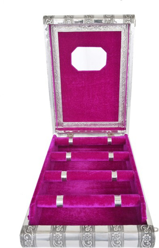lavender craft LC-BB-4R-S.O.PINK 4-Bangle Rolls, each can accommodate 24 bangles. Bangles shown in picture is only for indicative purpose. Vanity Box(Silver)