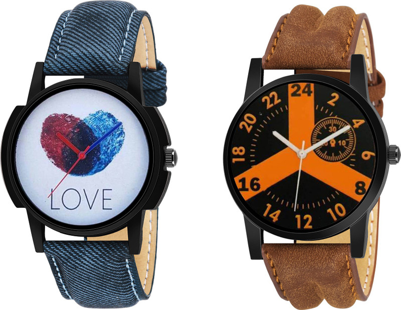 naklang Sett Of Two Boys And Mens KK~291 New Design Analog Watch  - For Boys