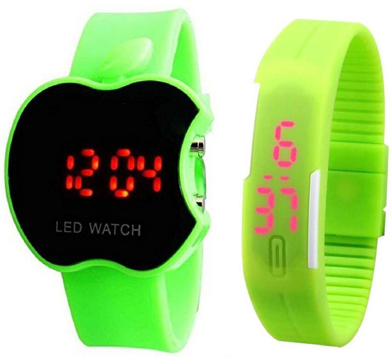 flytech LED Light Green Rubber & Silicon Strap Band Unisex Digital Watch Digital Watch  - For Boys & Girls
