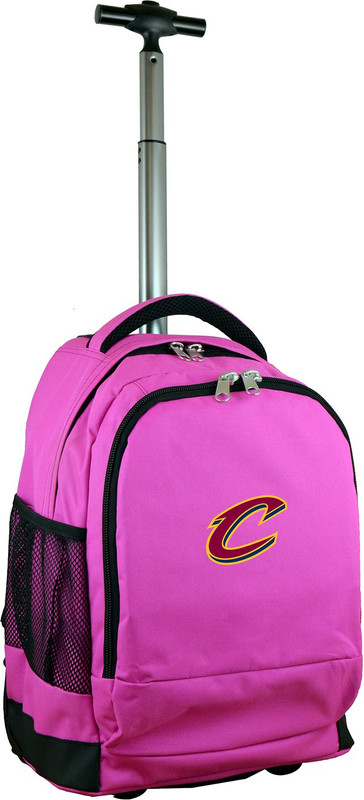 Denco Mojo Licensing Premium Wheeled Backpack - Cleveleland Cavaliers Trolley(Pink, 19 inch)