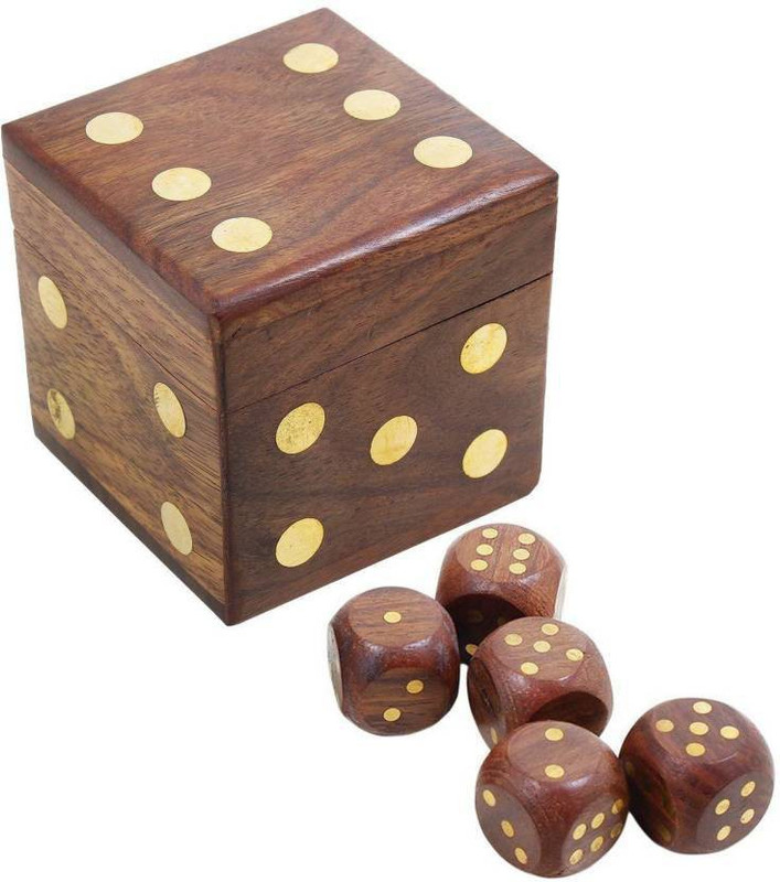 carvenation Wooden Dice Box Board Game