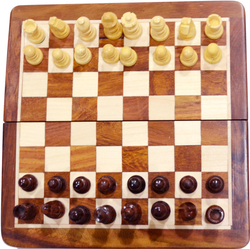azacus mag7inch 5 cm Chess Board(Brown, Yellow)