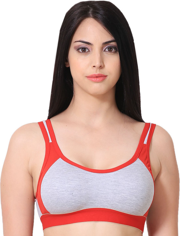 new blue eyes Women Sports Non Padded Bra(Red)