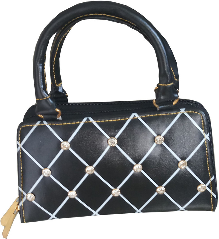 iwud enterprises Party Black, White  Clutch
