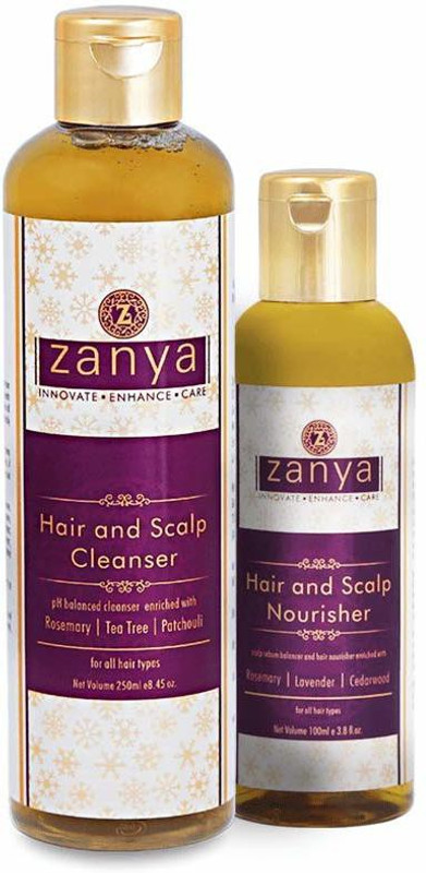 zanya Hair & Scalp Nourisher, 100ML + Hair & Scalp Cleanser, 250ML(2 Items in the set)