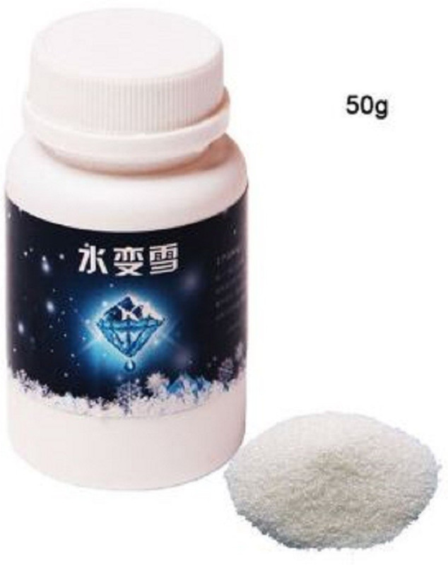vikson international White 1 PC (50 gm) FAKE MAGIC INSTANT SNOW White Snow for Christmas Wedding Fluffy Super Absorbant Decorations Snow Powder - 50 g