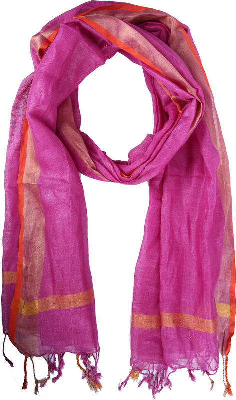 swatika Linen Blend Self Design Women Dupatta