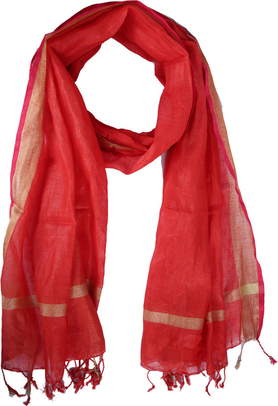swatika Linen Blend Self Design Women Dupatta