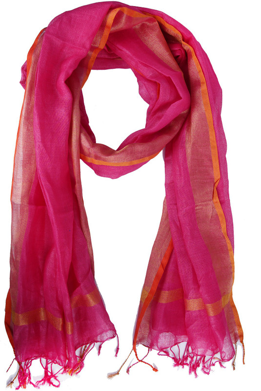 swatika Linen Blend Self Design Women Dupatta