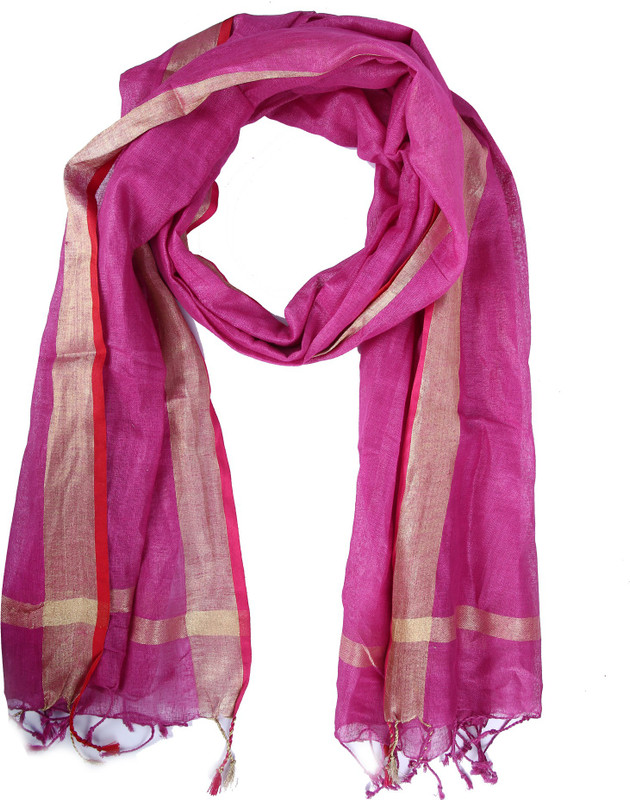 swatika Linen Blend Self Design Women Dupatta