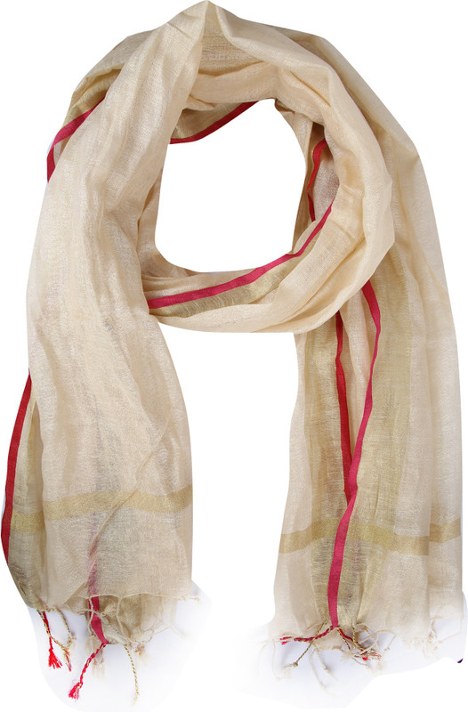 swatika Linen Blend Self Design Women Dupatta