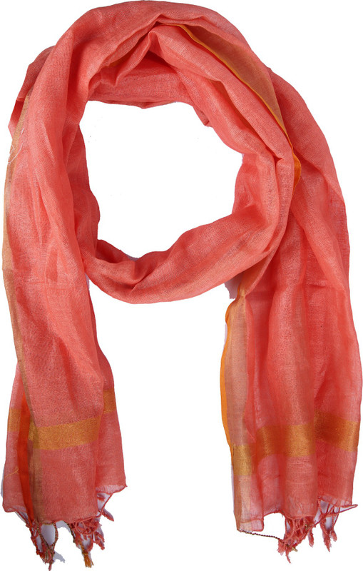 swatika Linen Blend Self Design Women Dupatta