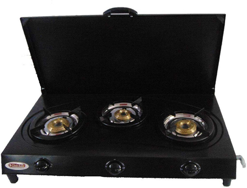 click auto Glass Manual Gas Stove(3 Burners)