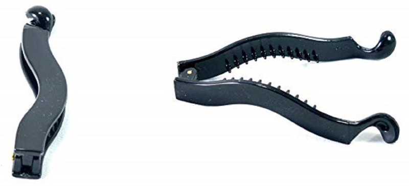 soham international banana hair claw combo of 2 stylish banana clip for girls and women (Black colour ) Hair Claw(Black)