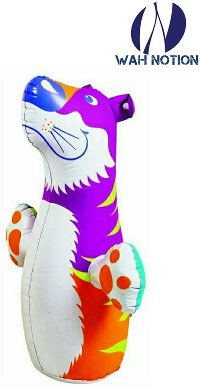 wah notion Inflatable PVC Hit Me Tiger 3D BOP Bags (Multicolour) Inflatable Bouncer(Multicolor)