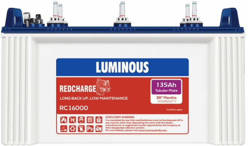Luminious RC1600 battery Tubular Inverter Battery(135Ah)