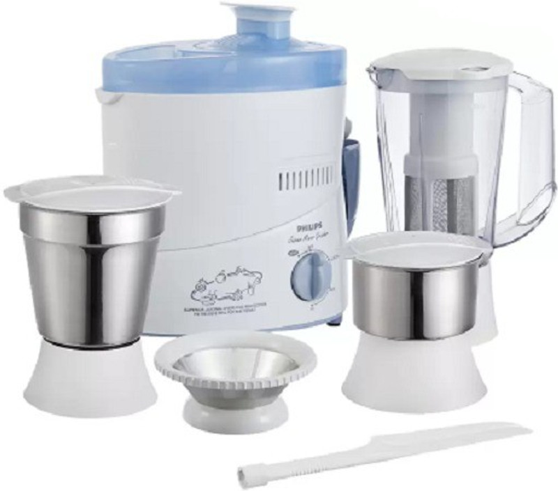 Philips HL 1632 with Powerful motor 500 Juicer Mixer Grinder(Blue, 3 Jars)
