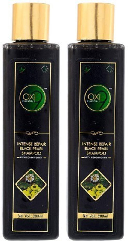 oxi9 INTENSE REPAIR BLACK PEARL SHAMPOO PACK OF 2 (400 ML)(200 ml)