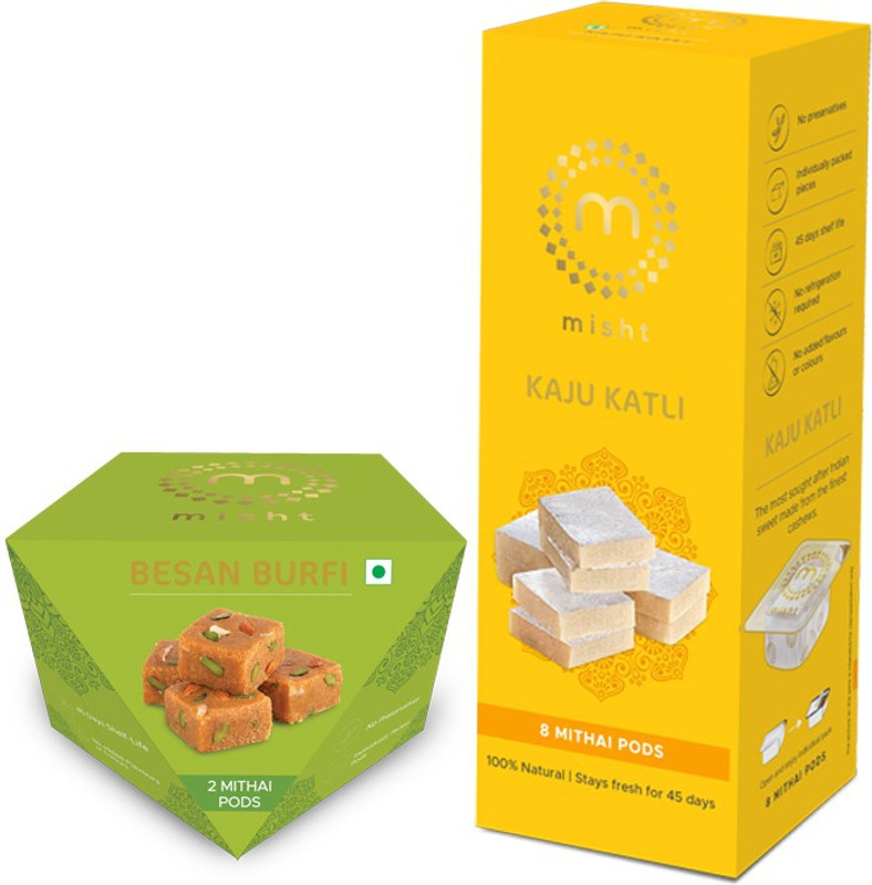 misht Kaju-besan burfi Combo Box(2 x 140 g)