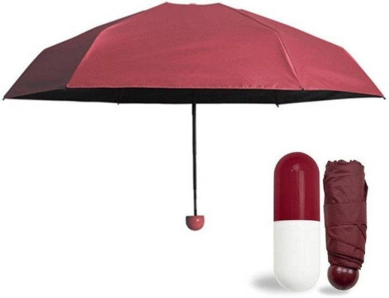 jamunesh Weatherproof UV Protection Mini Foldable Capsule Umbrella Umbrella(Multicolor)