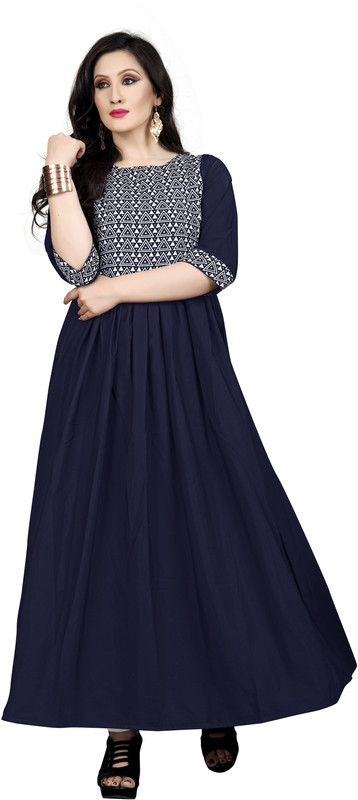 global exporter Flared/A-line Gown(Blue)